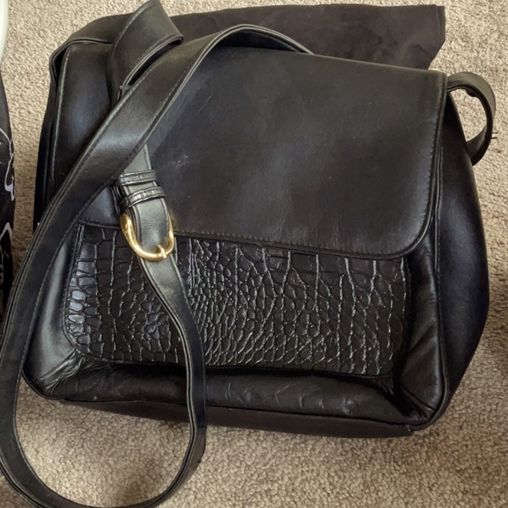 Black Genuine Leather Purse